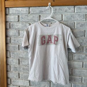 GAP Kids White Tee with Pink Graphic